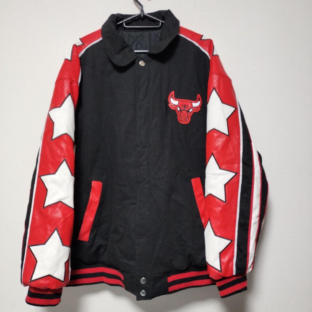 シカゴブルズ スタジャン PUレザー 古着 XL
