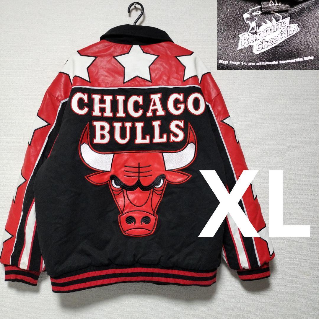シカゴブルズ スタジャン PUレザー 古着 XL