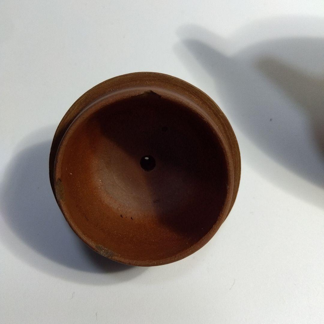 唐物　朱泥　急須 　煎茶器　漢詩　蓋の内側に3か所ホツ有り