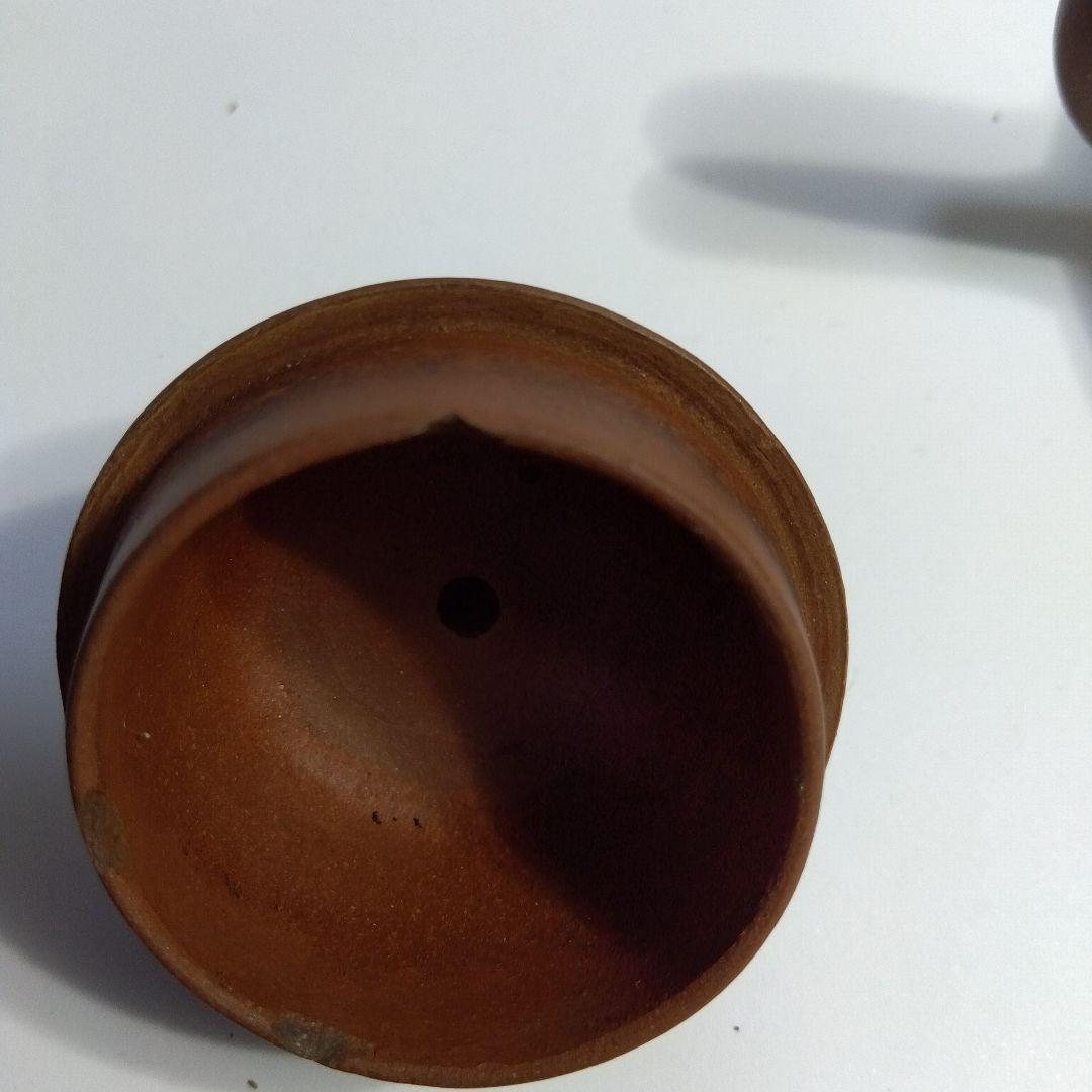 唐物　朱泥　急須 　煎茶器　漢詩　蓋の内側に3か所ホツ有り