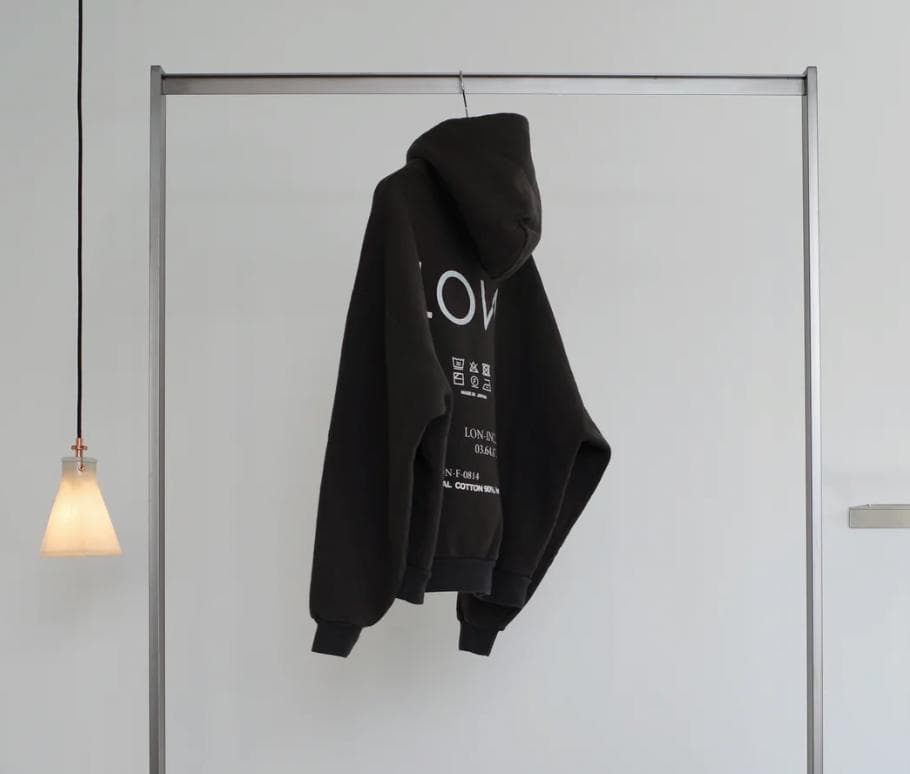 完売品【LON】新作フーディーTwo Side Hoodie/ Charcoal