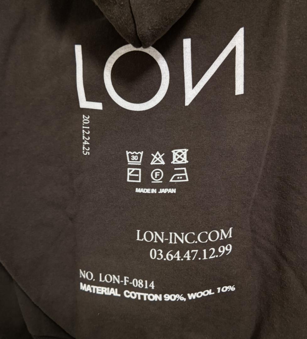完売品【LON】新作フーディーTwo Side Hoodie/ Charcoal