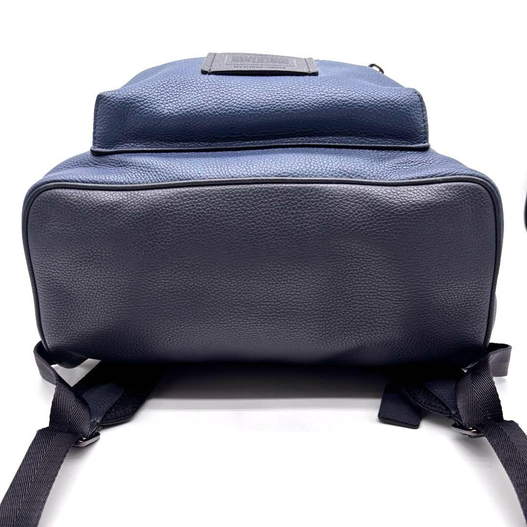 ✨極美品✨コーチ　アカデミー　バックパック　2室　ペプルレザー　ブルー　大容量