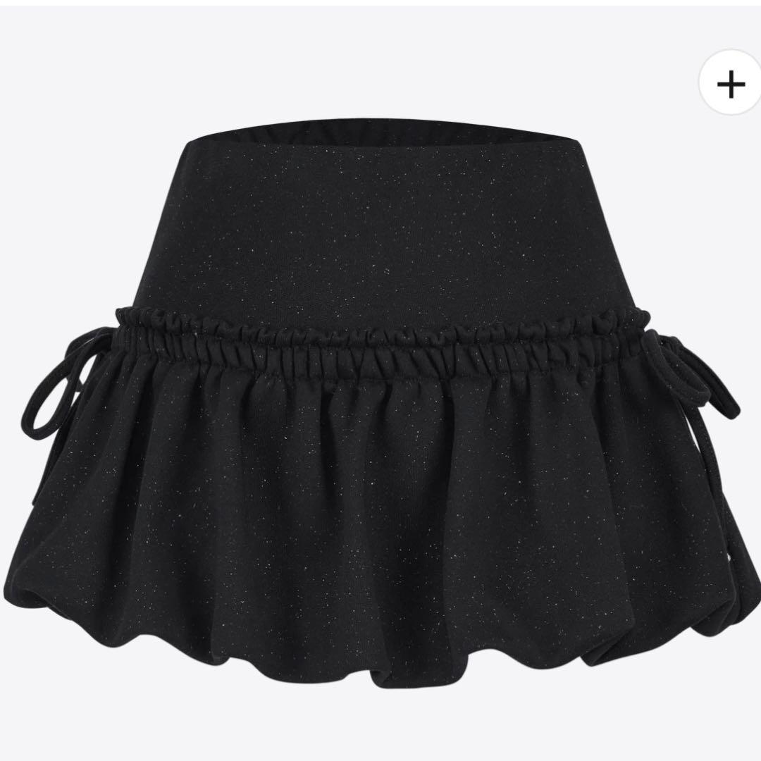 ANDWANG kirakira jewel zip up パーカー スカート