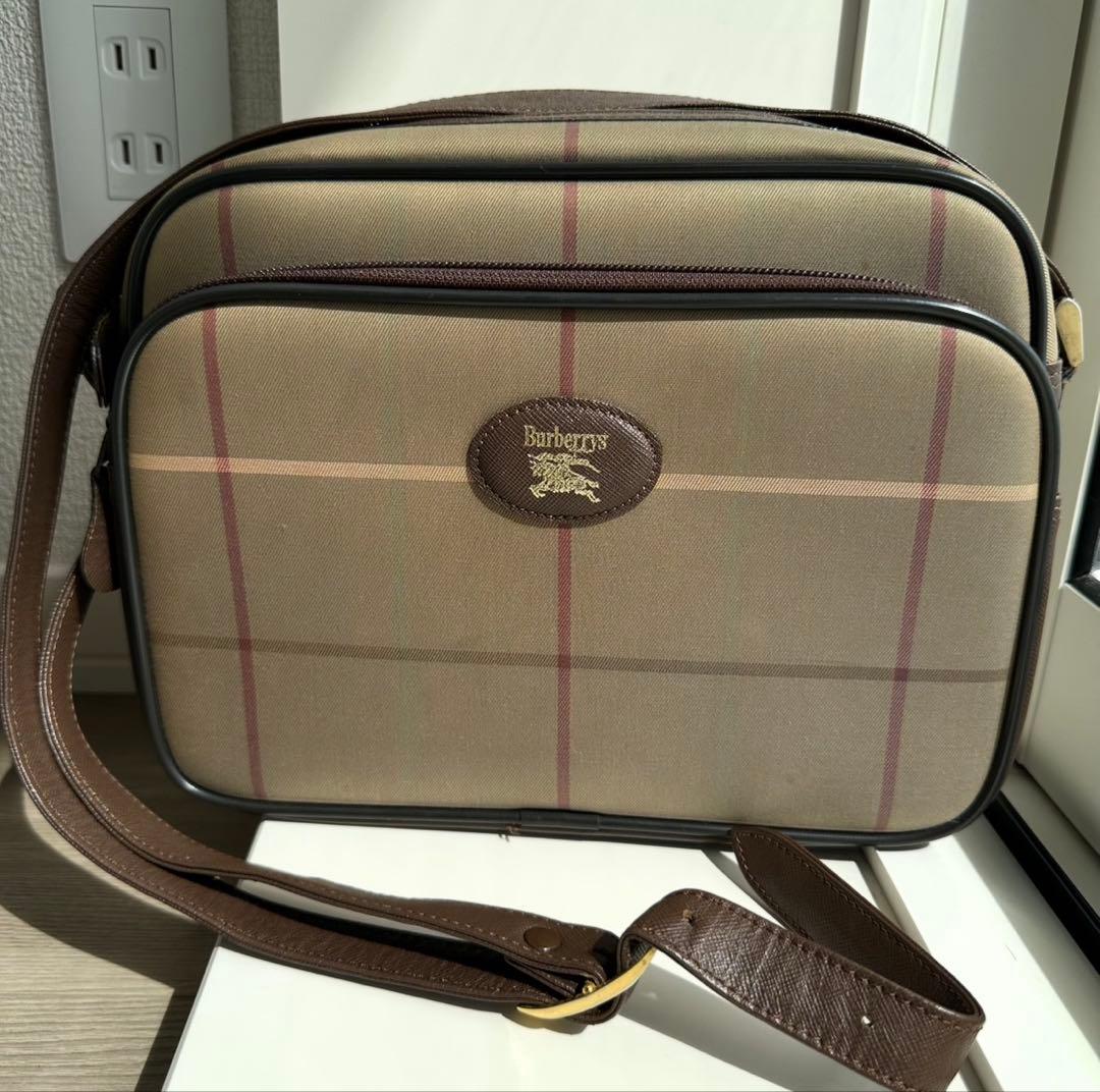 【美品】BURBERRY チェック ショルダーバッグ