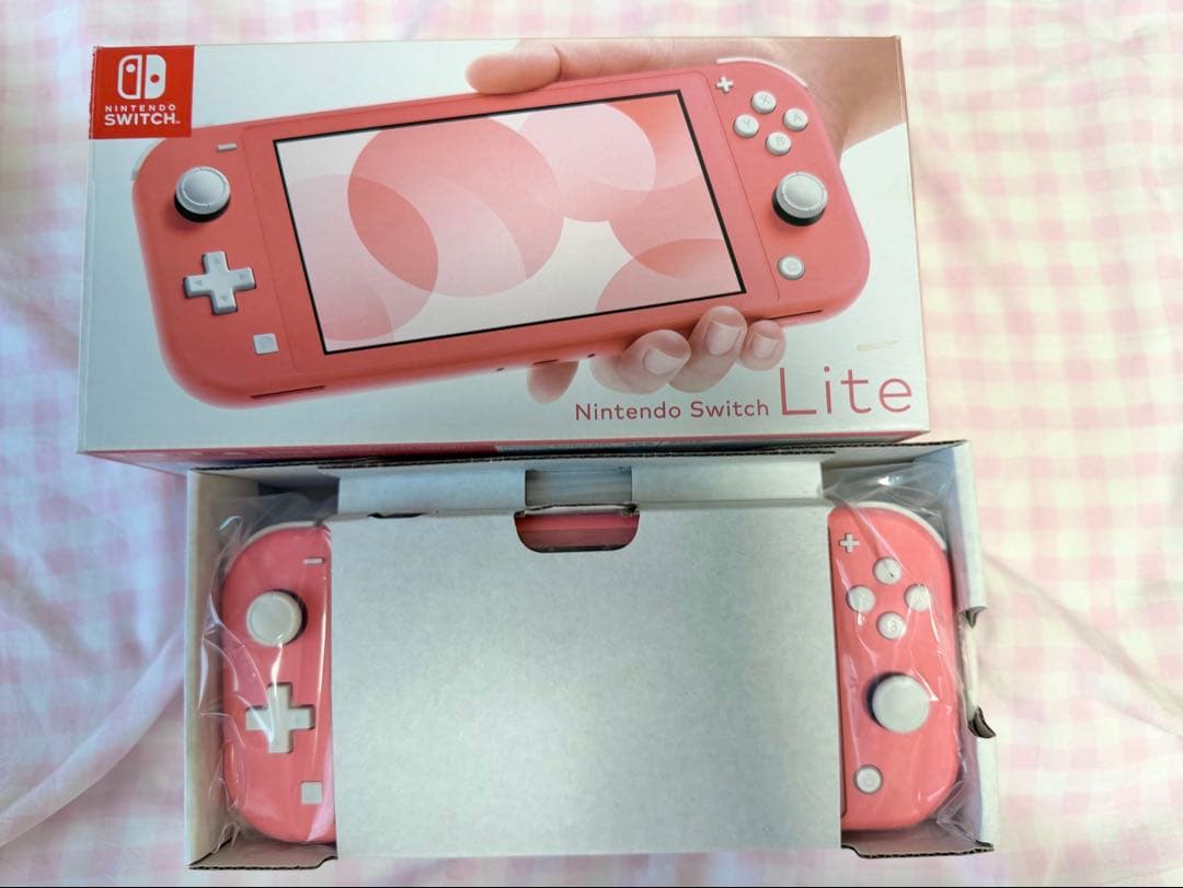 Nintendo Switch Lite コーラル ピンク 本体 保護ガラス