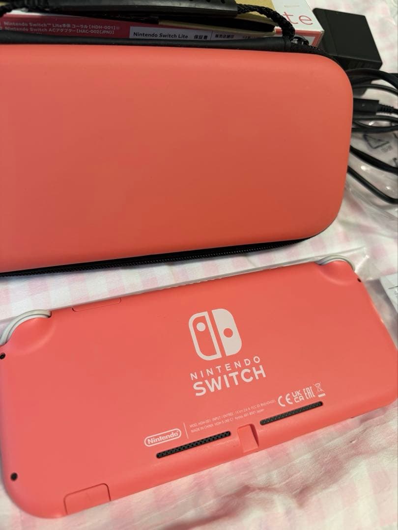 Nintendo Switch Lite コーラル ピンク 本体 保護ガラス