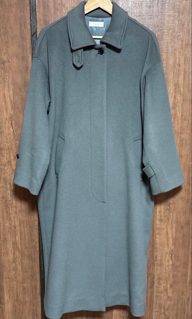 かぐれ　ウールバルマカンコート　ロング丈