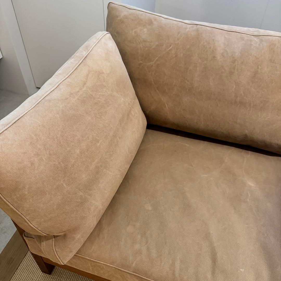 【shika】広松木工 リポーゾソファ／ベージュ2人掛けソファ