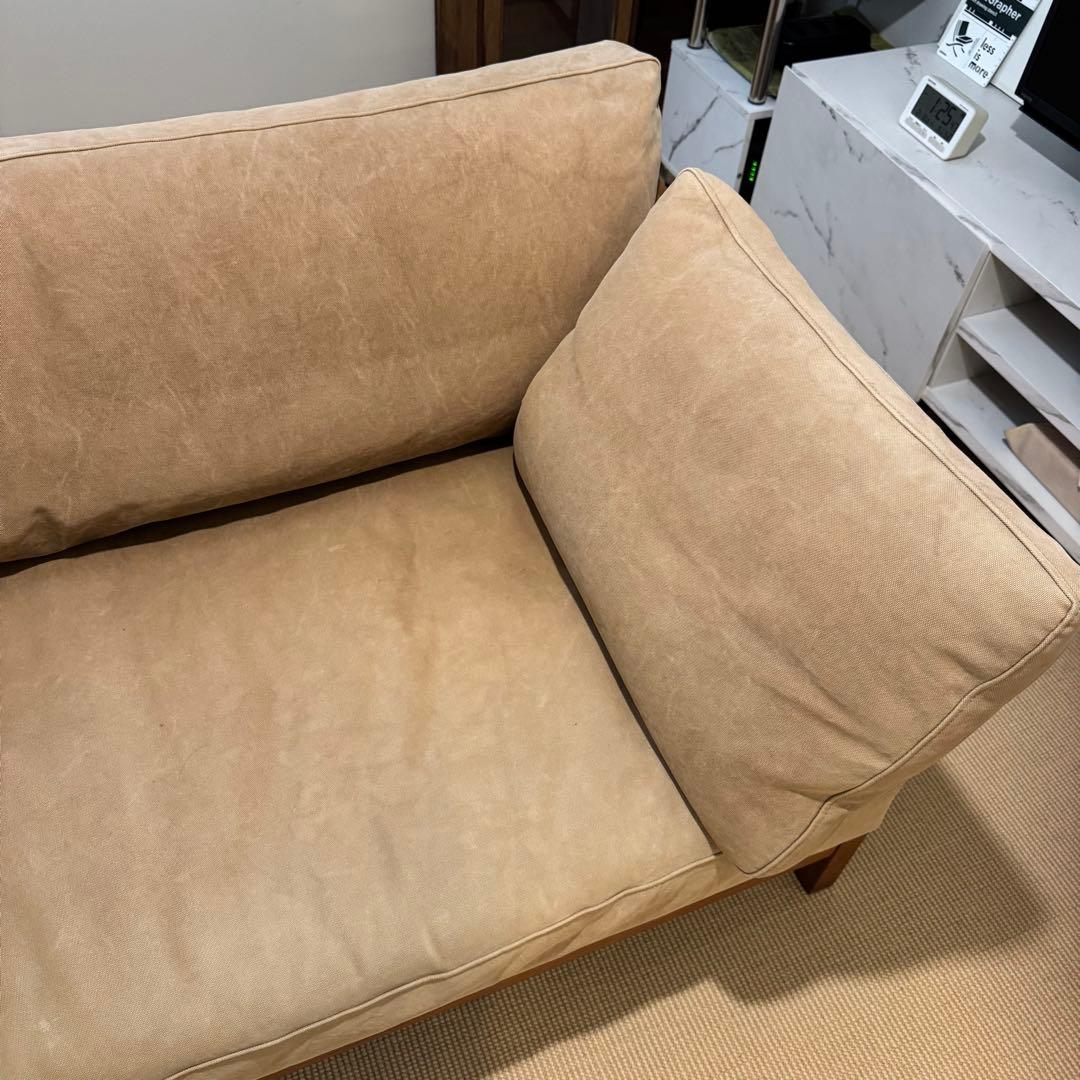 【shika】広松木工 リポーゾソファ／ベージュ2人掛けソファ