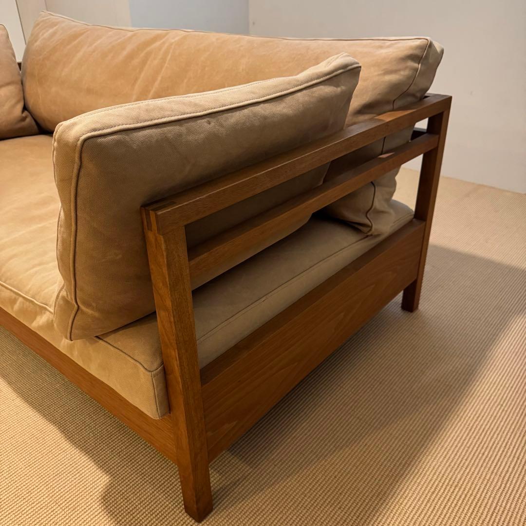 【shika】広松木工 リポーゾソファ／ベージュ2人掛けソファ