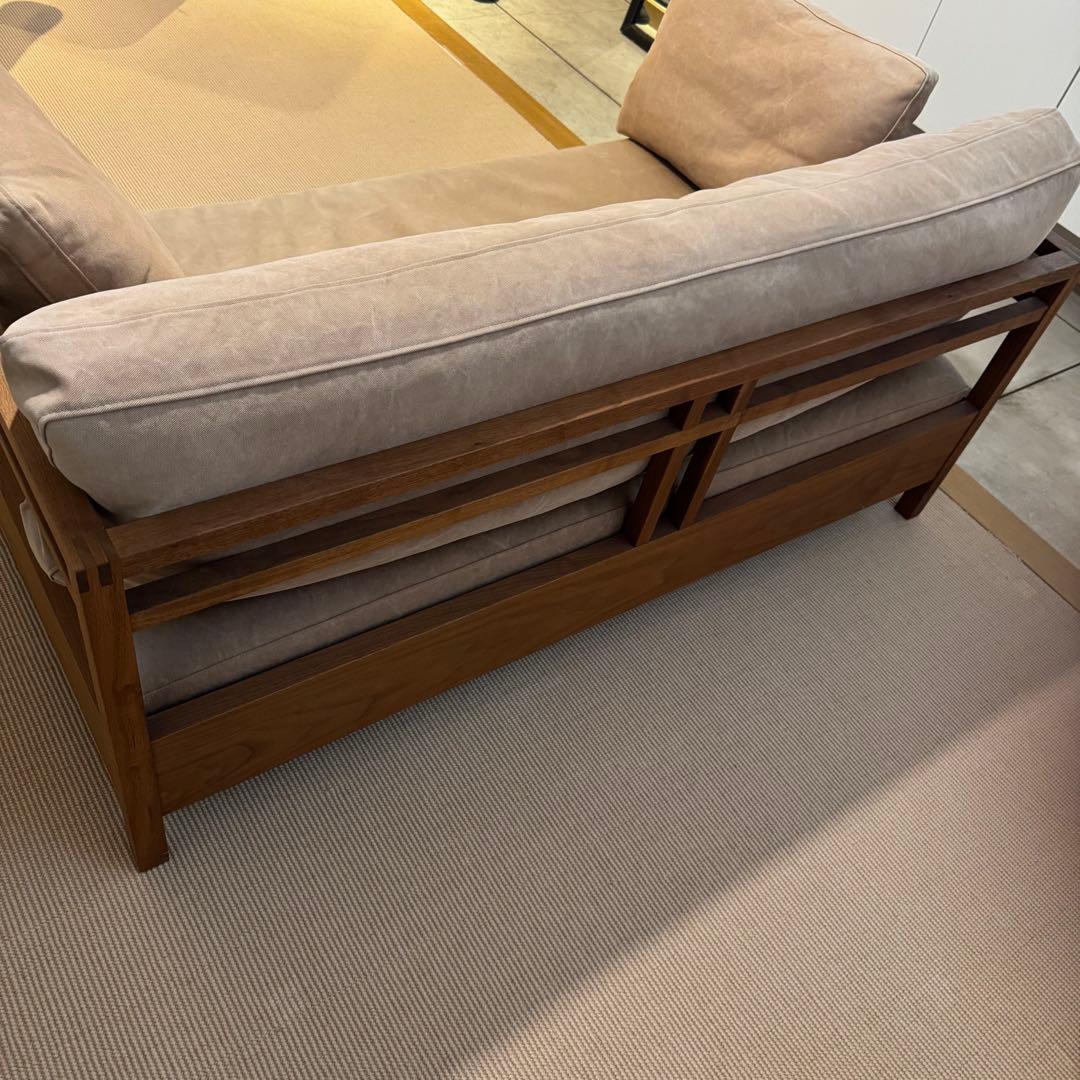 【shika】広松木工 リポーゾソファ／ベージュ2人掛けソファ