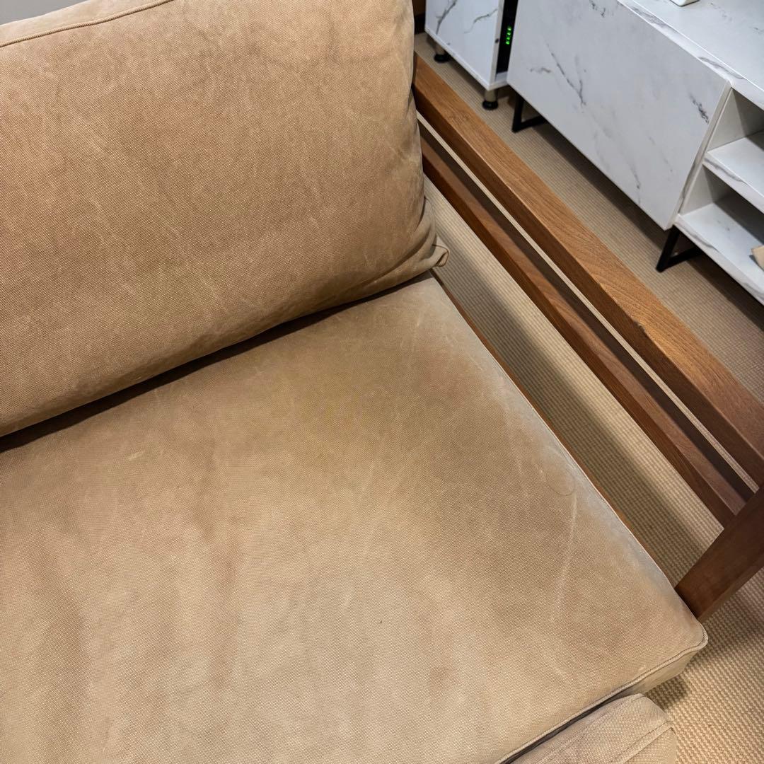 【shika】広松木工 リポーゾソファ／ベージュ2人掛けソファ