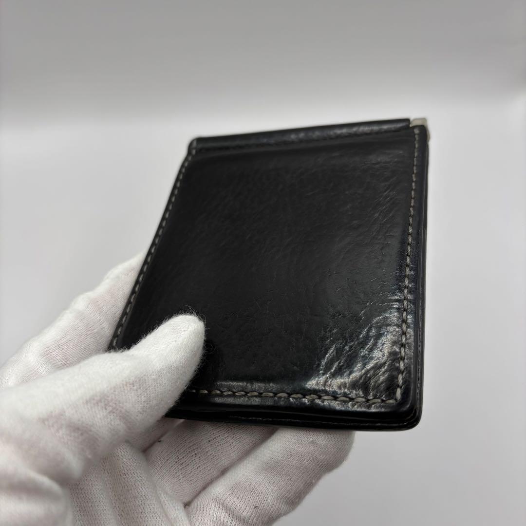 土屋鞄　二つ折り財布　マネークリップ　ブラック　　ウルバーノ　財布　札入れ　黒