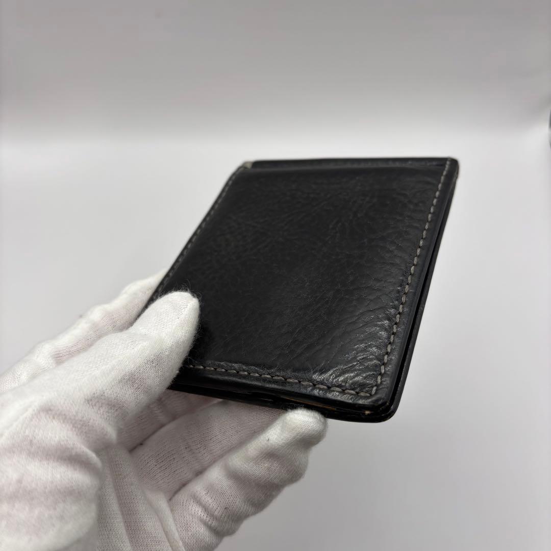 土屋鞄　二つ折り財布　マネークリップ　ブラック　　ウルバーノ　財布　札入れ　黒