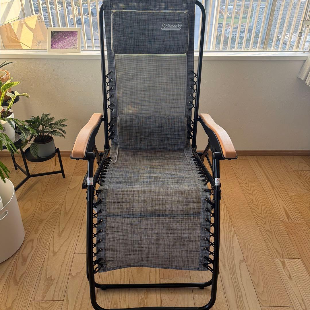 Coleman アウトドアチェア グレー メッシュ　インフィニティーチェア