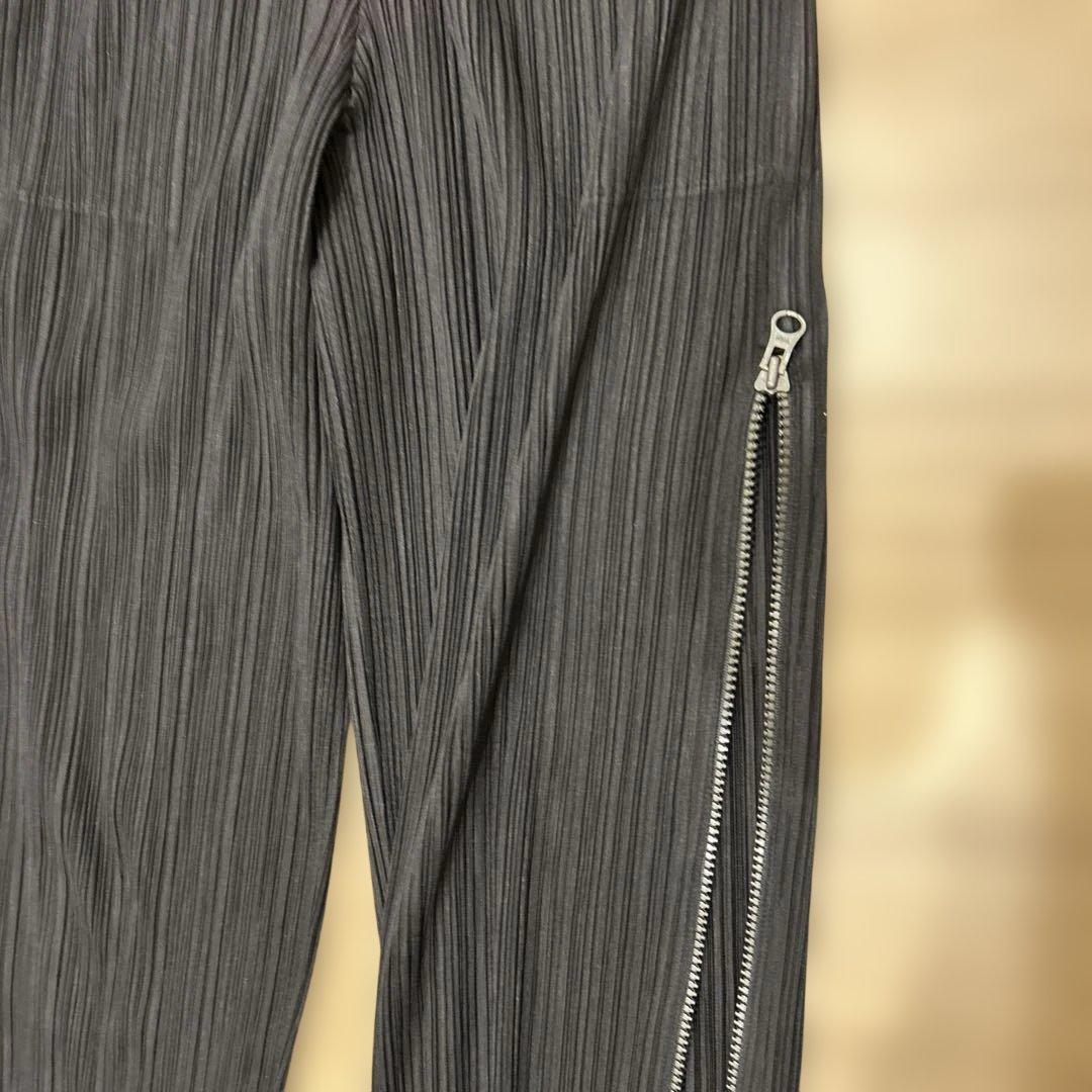 【美品】プリーツプリーズ ジョガーパンツ ジップ 黒 3 L相当