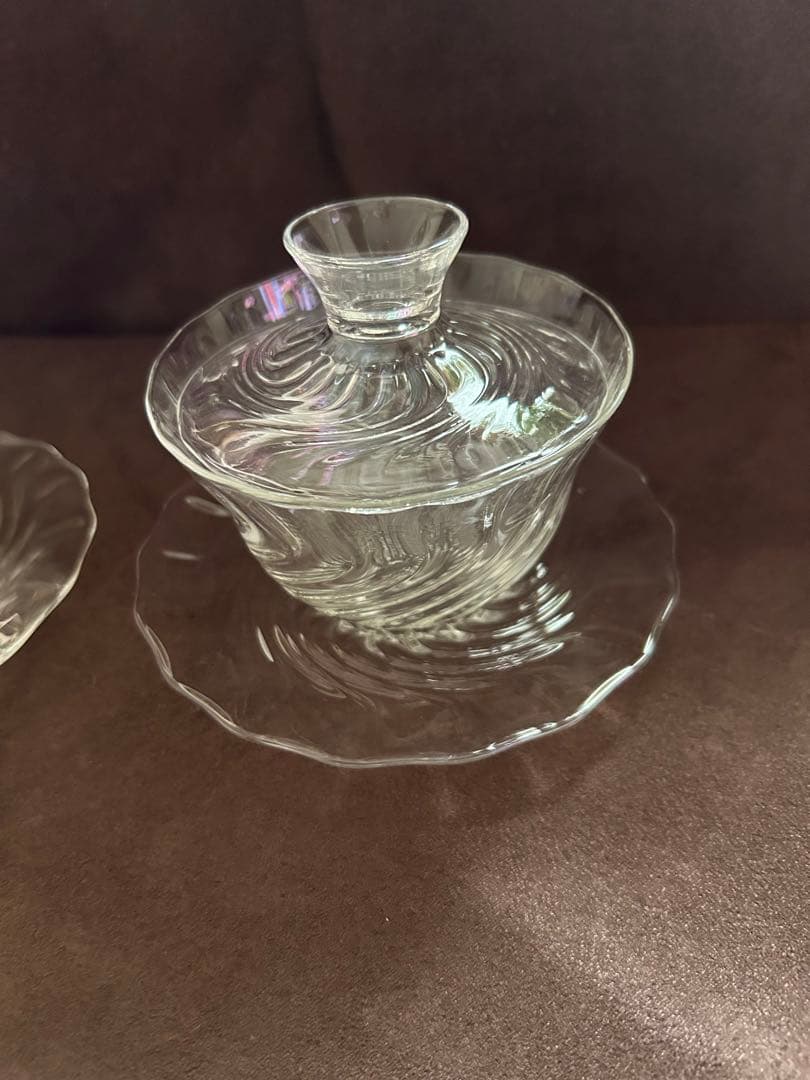 glass atelier えむに　蓋碗　Flow ペア　えむにガラス