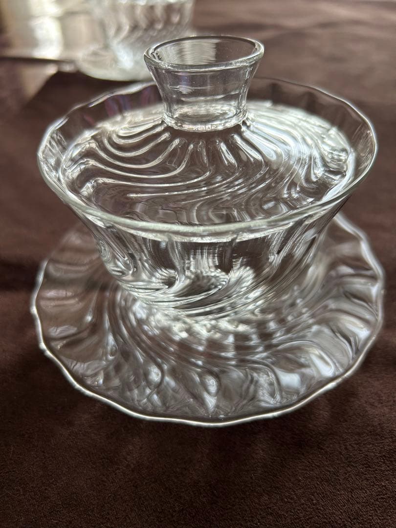 glass atelier えむに　蓋碗　Flow ペア　えむにガラス