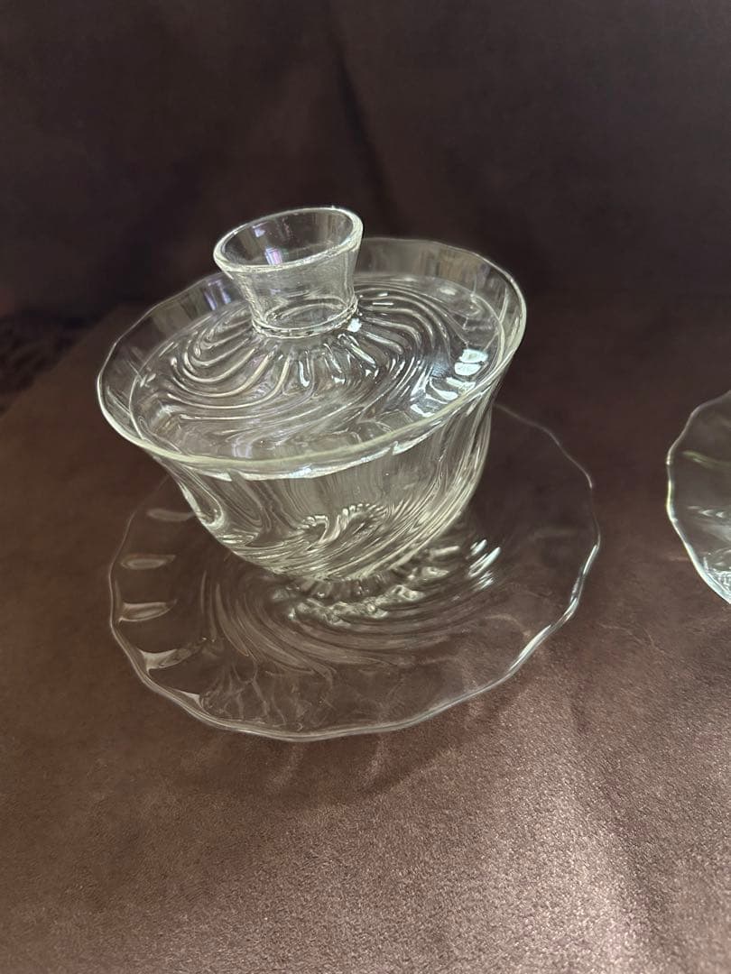 glass atelier えむに　蓋碗　Flow ペア　えむにガラス