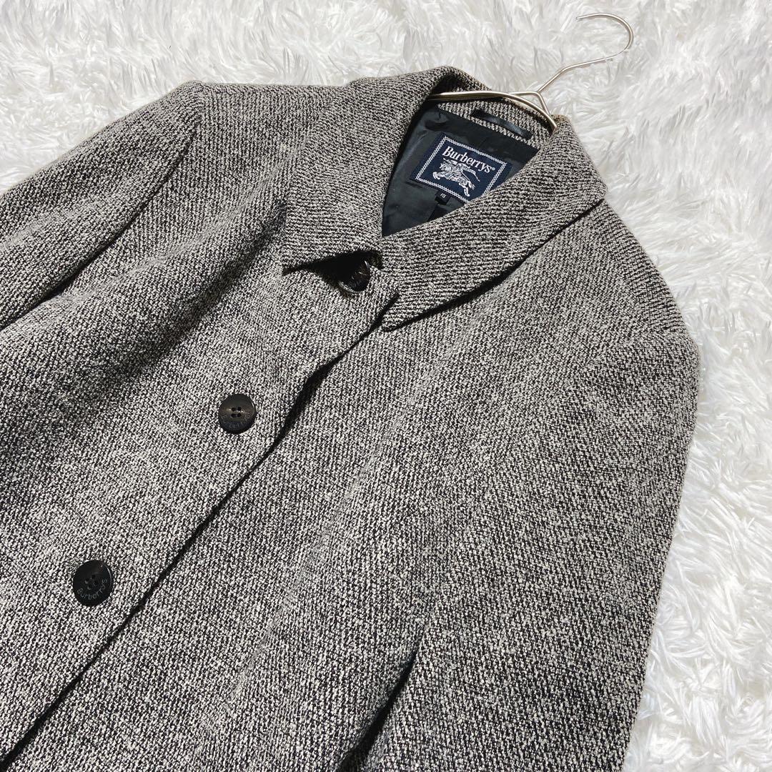 こむぎ ⭐️バーバリーズ　ツイード　ウールコート　チェスターコート　サイズ