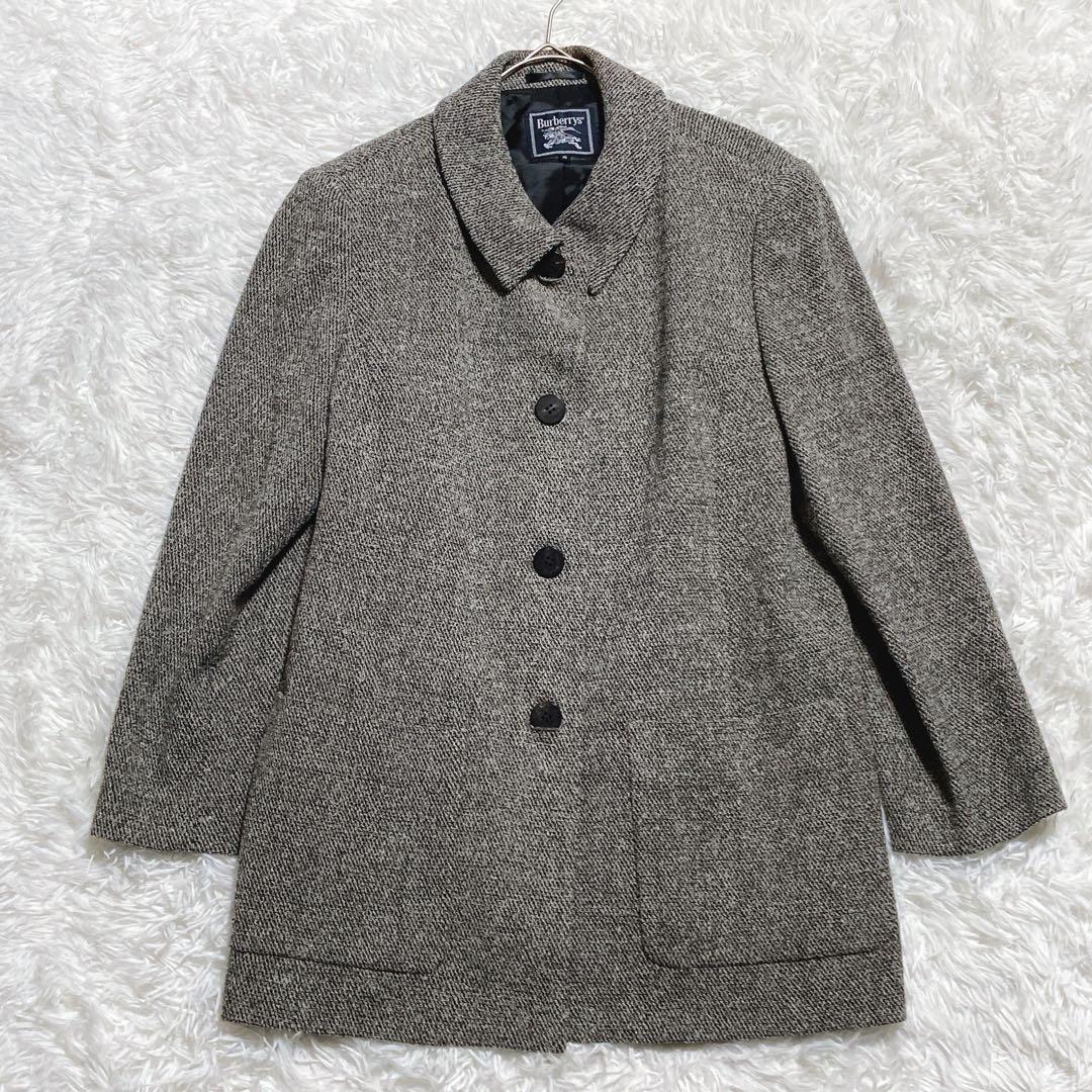 こむぎ ⭐️バーバリーズ　ツイード　ウールコート　チェスターコート　サイズ