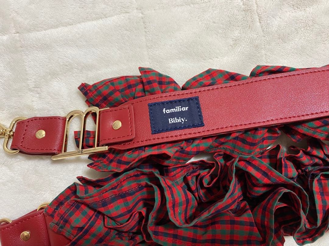Bibiy. × familiar ショルダーストラップ赤