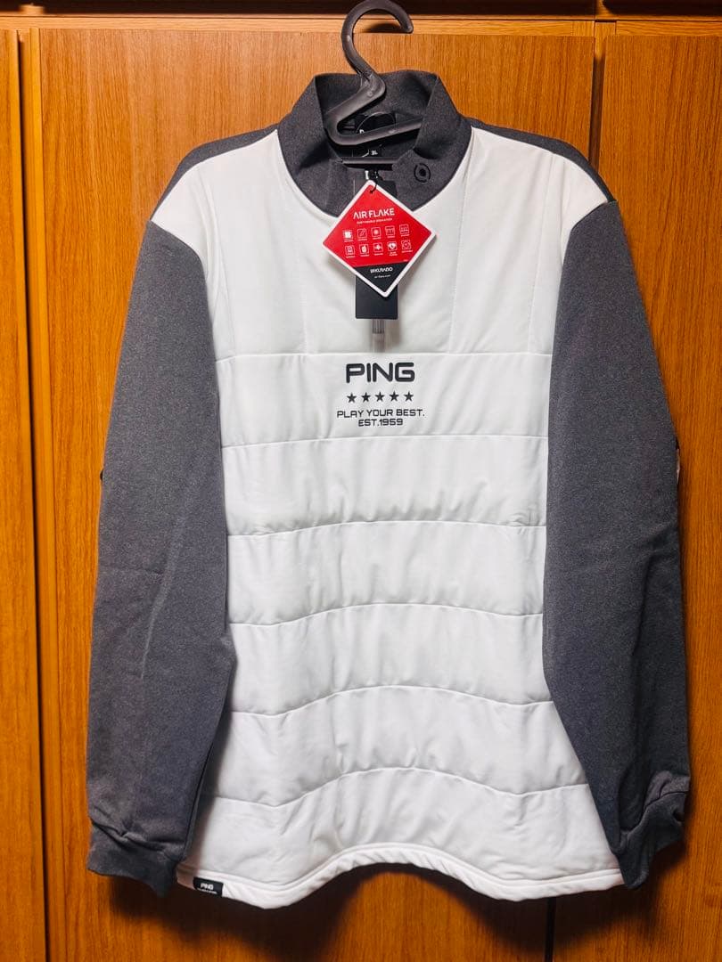 ®*️様 【新品・未使用】PING ハーフジップシャツ　ゴルフウェア　ホワイト