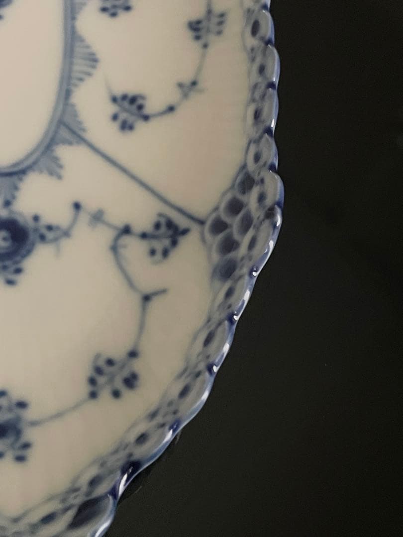 【美品】ロイヤルコペンハーゲン　ブルーフルーテッド　ハーフレース　ピックル