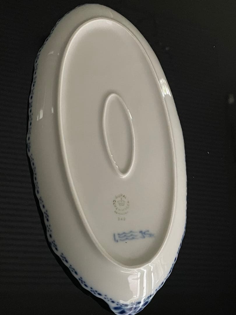 【美品】ロイヤルコペンハーゲン　ブルーフルーテッド　ハーフレース　ピックル