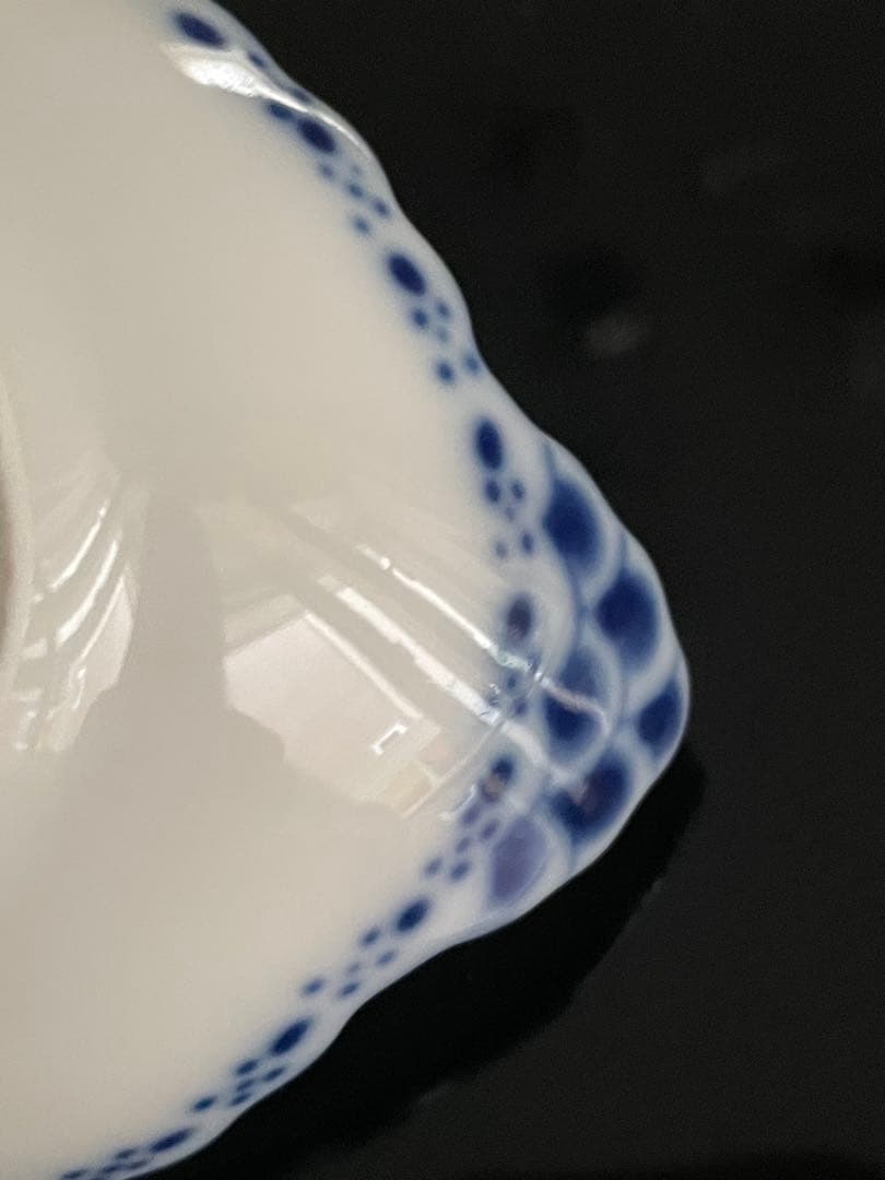 【美品】ロイヤルコペンハーゲン　ブルーフルーテッド　ハーフレース　ピックル