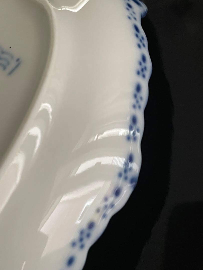 【美品】ロイヤルコペンハーゲン　ブルーフルーテッド　ハーフレース　ピックル