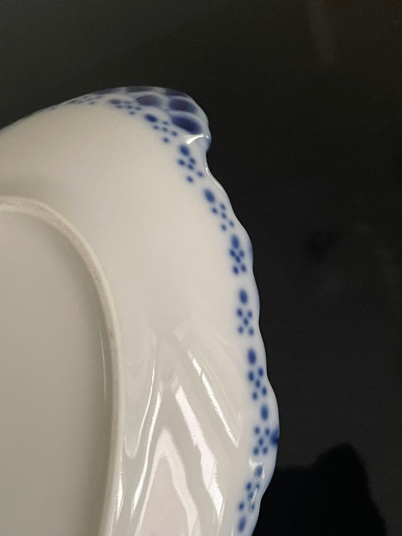 【美品】ロイヤルコペンハーゲン　ブルーフルーテッド　ハーフレース　ピックル