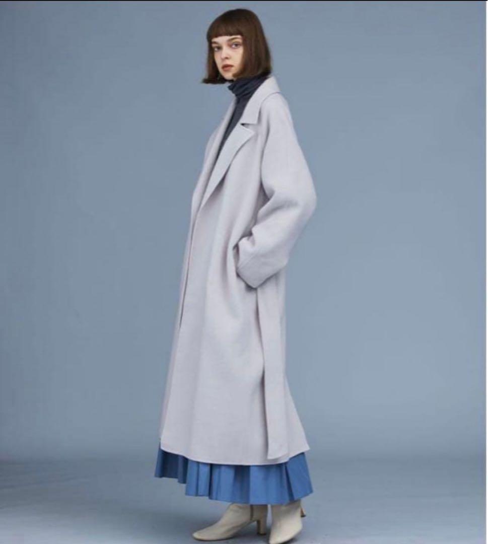 【N.O.R.C】未使用 ロングリバーコート　ライトグレー　サイズ３