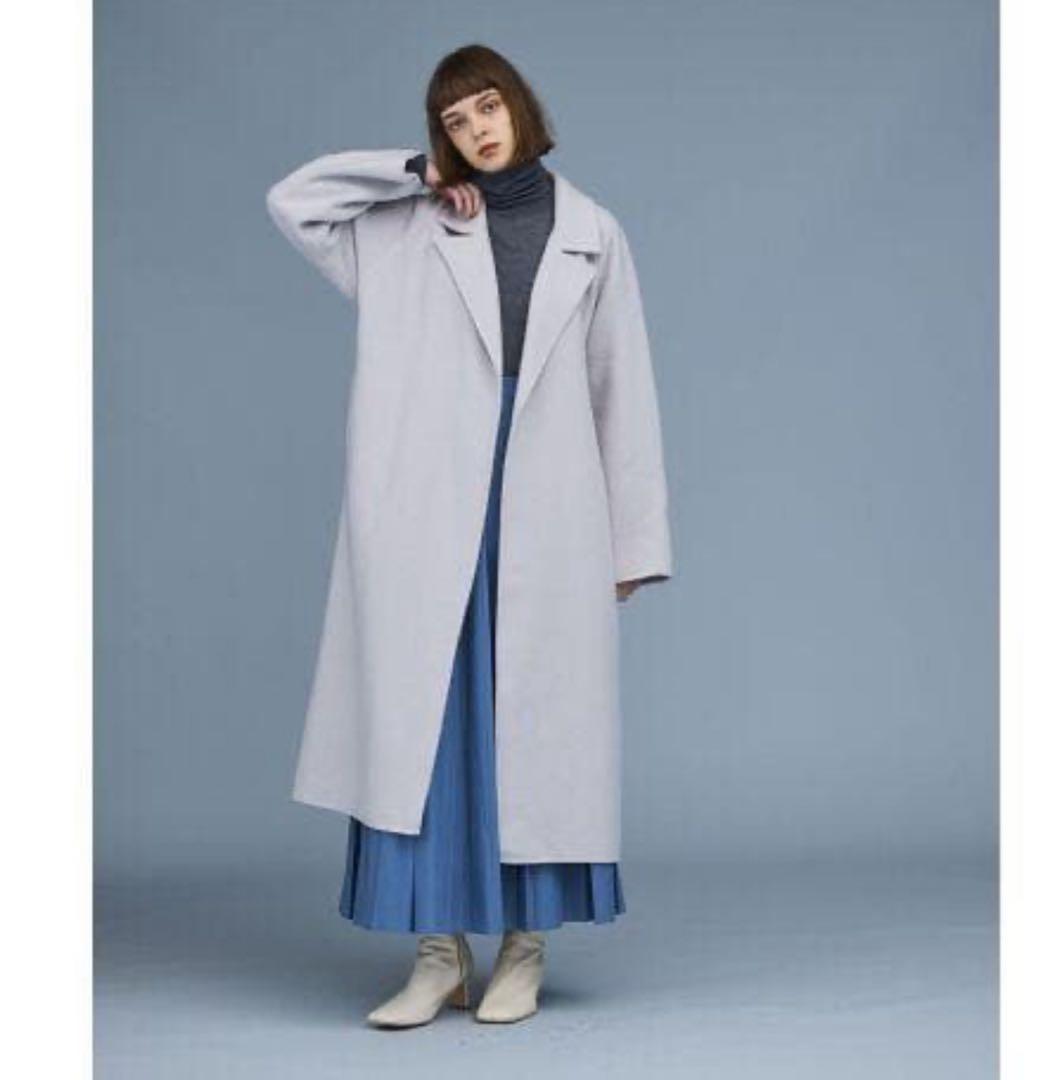 【N.O.R.C】未使用 ロングリバーコート　ライトグレー　サイズ３