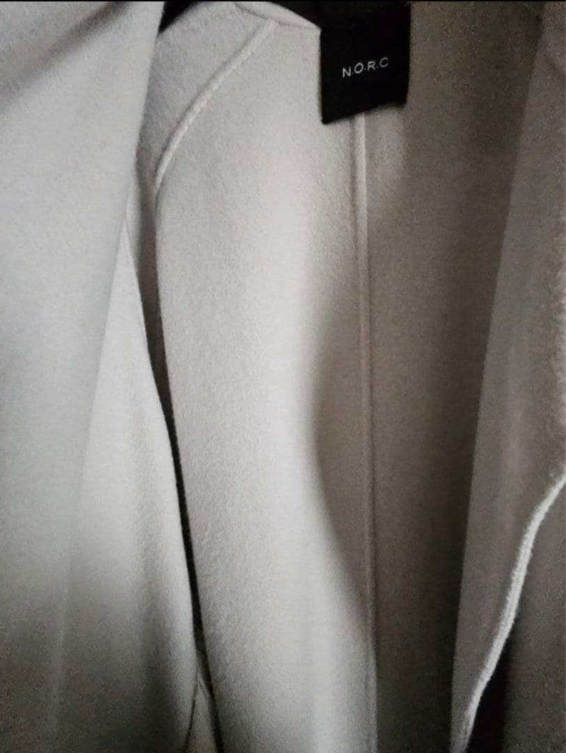 【N.O.R.C】未使用 ロングリバーコート　ライトグレー　サイズ３
