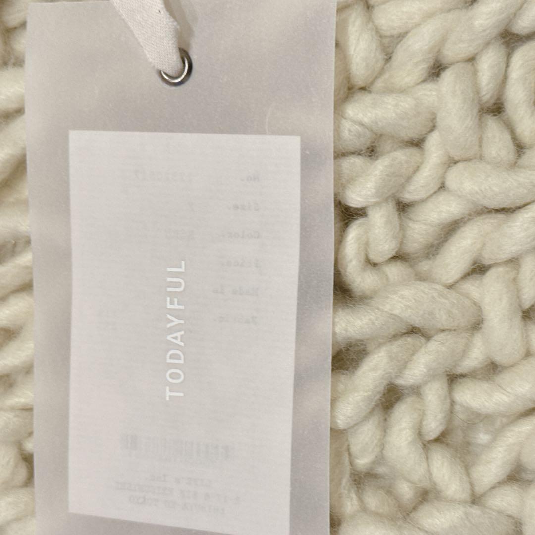 新品　TODAYFUL チャンキーハンドニットベスト F 23AW ローゲージ