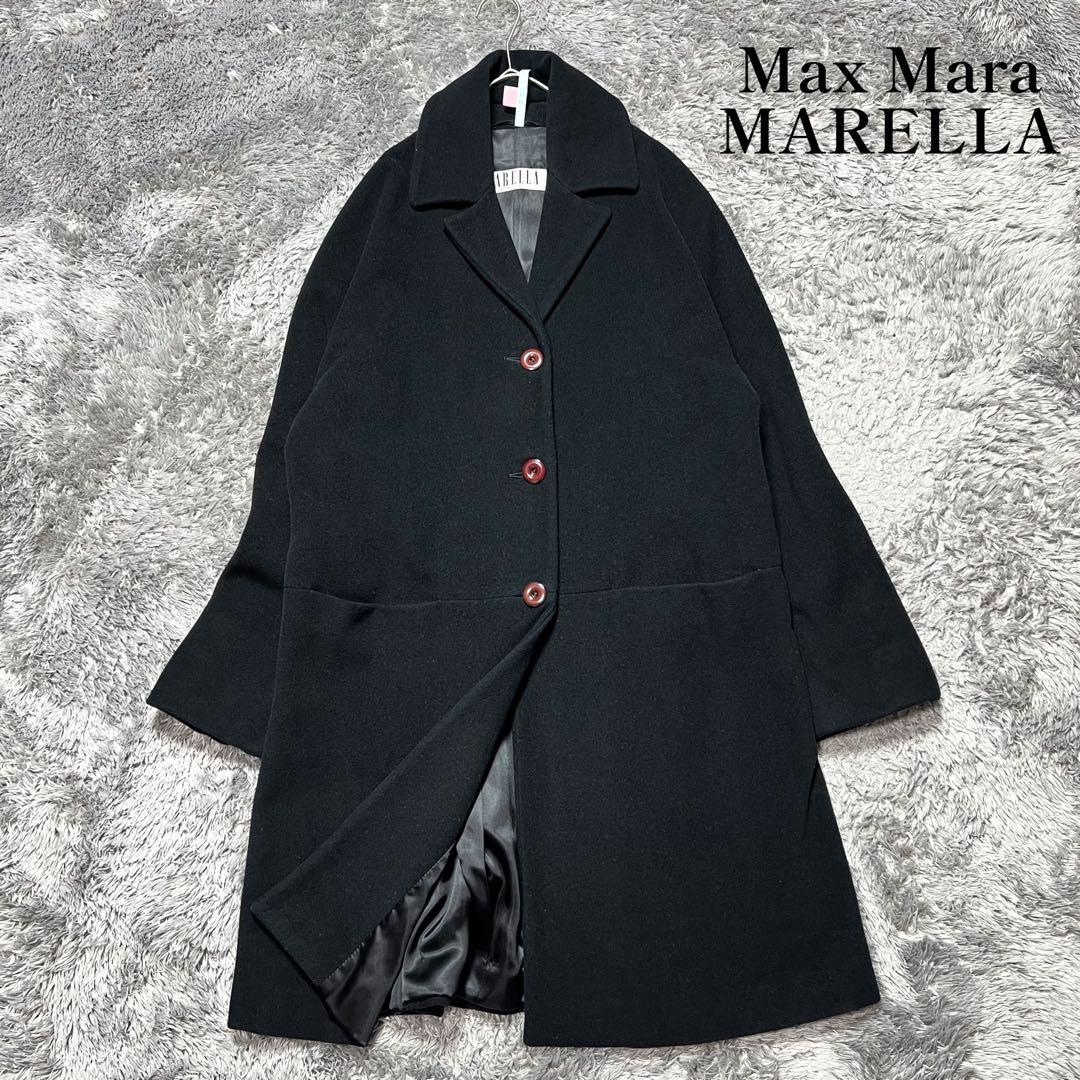 MaxMara MARELLA ウール チェスターコート XL相当　イタリア製