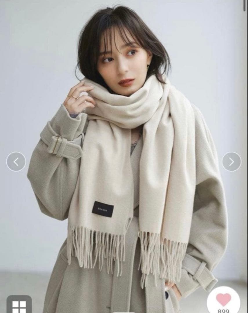 anuans ✨ウールトレンチコート 2024AW ♡GREY BEIGE