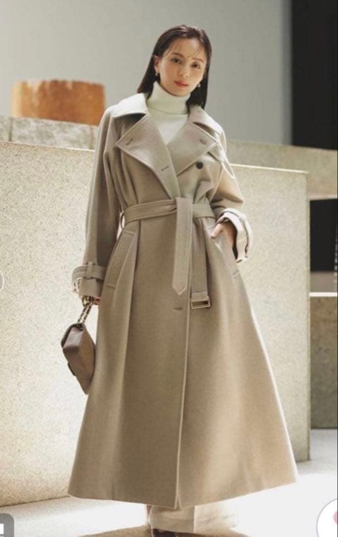 anuans ✨ウールトレンチコート 2024AW ♡GREY BEIGE