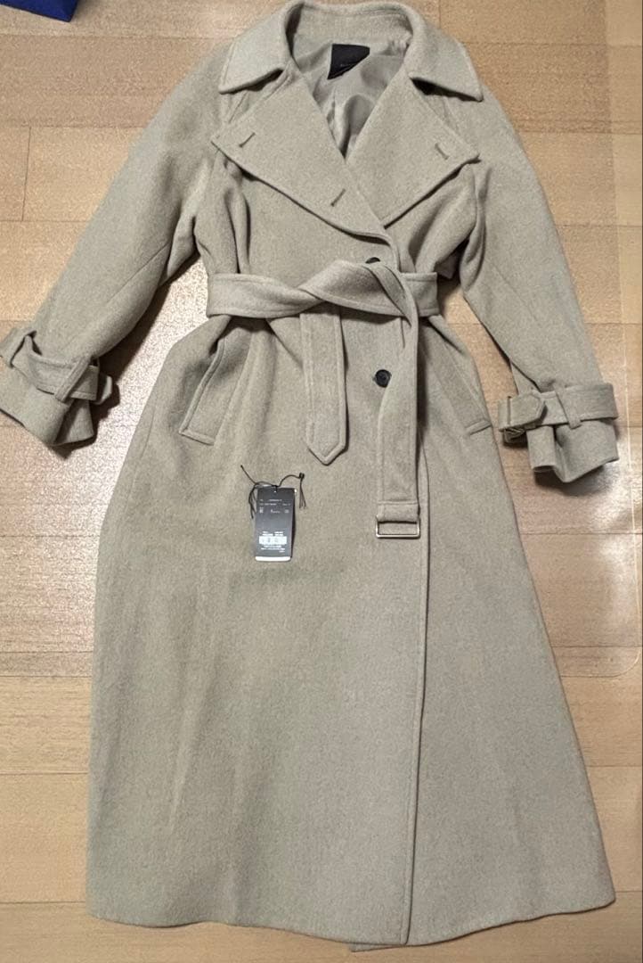 anuans ✨ウールトレンチコート 2024AW ♡GREY BEIGE