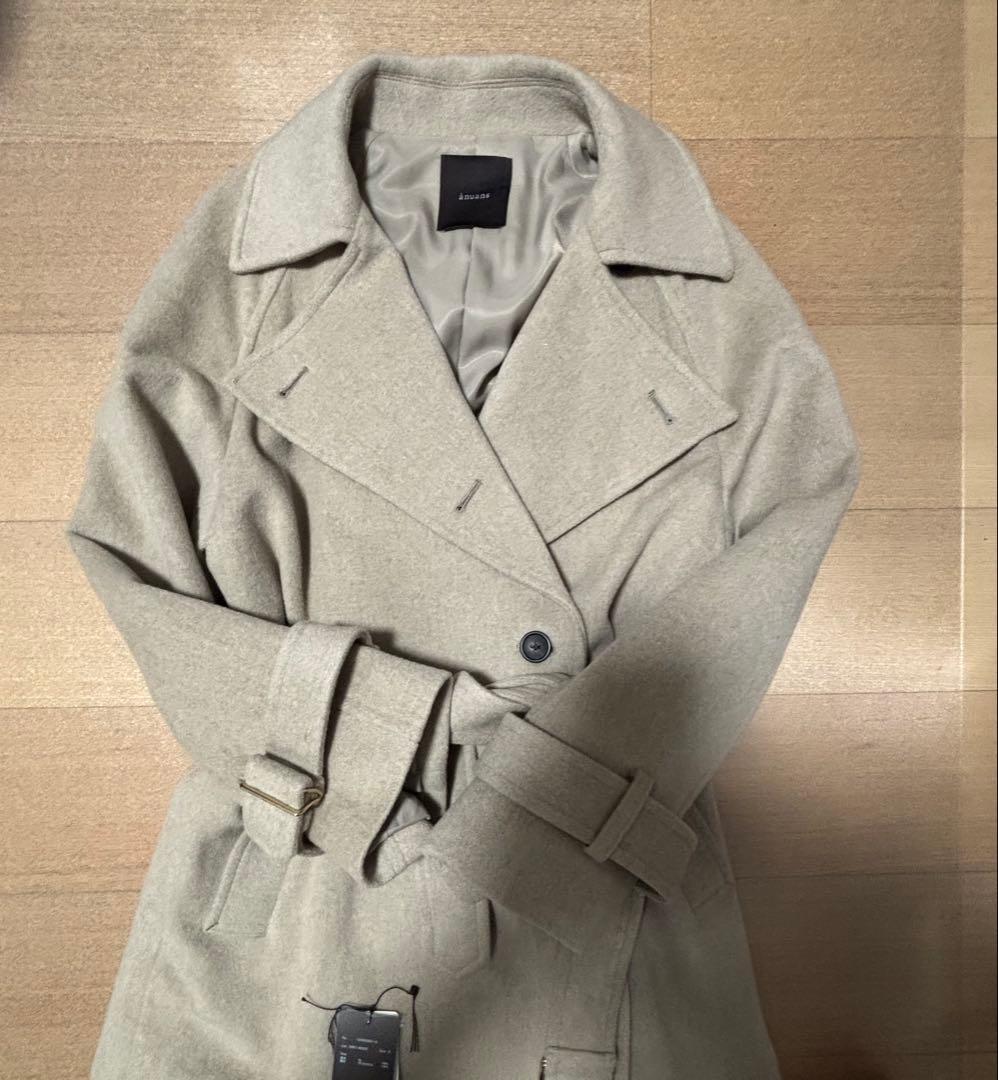 anuans ✨ウールトレンチコート 2024AW ♡GREY BEIGE