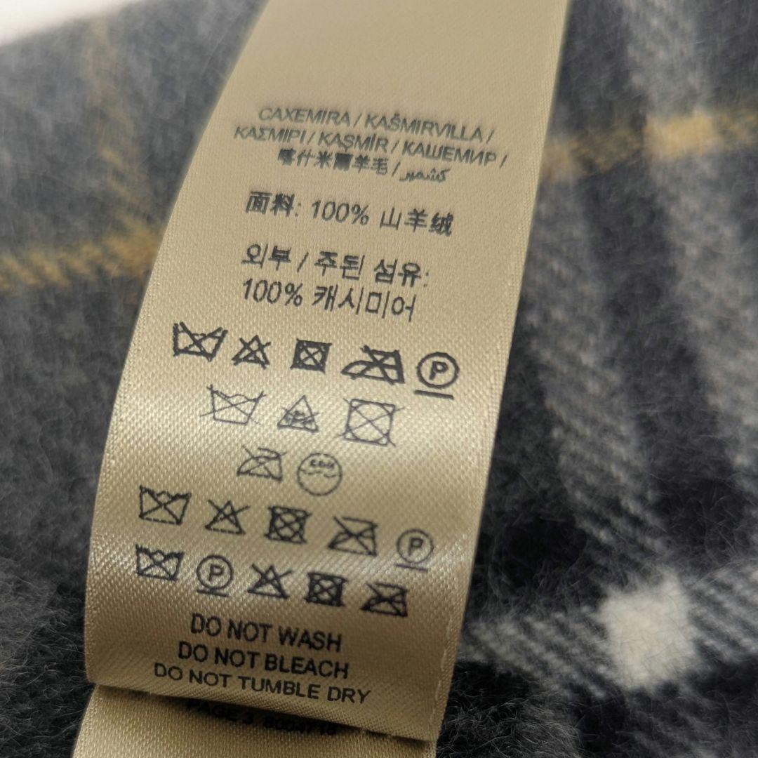 極美品✨近年モデル　カシミヤ100 バーバリー　ノバチェック　マフラー　グレー
