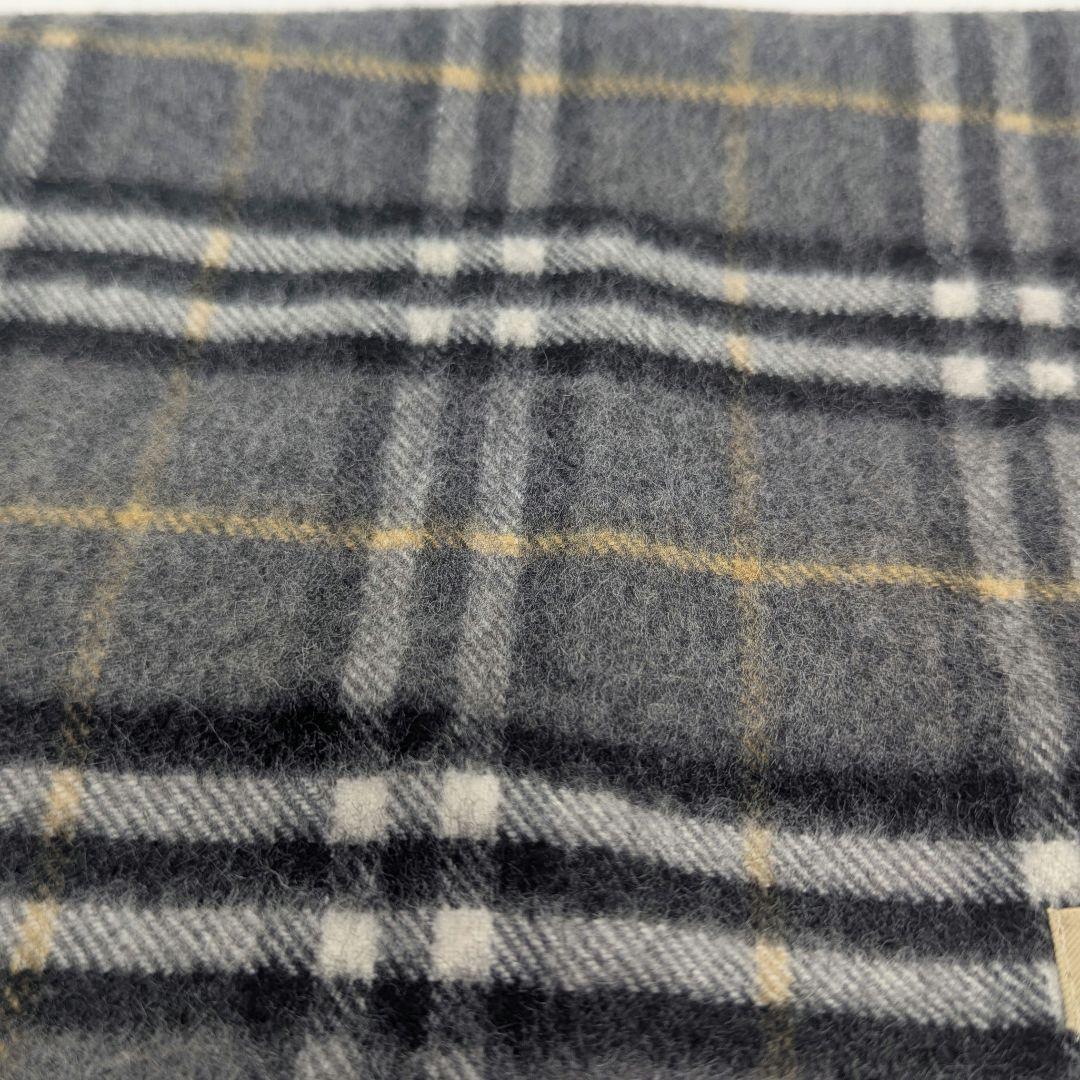 極美品✨近年モデル　カシミヤ100 バーバリー　ノバチェック　マフラー　グレー