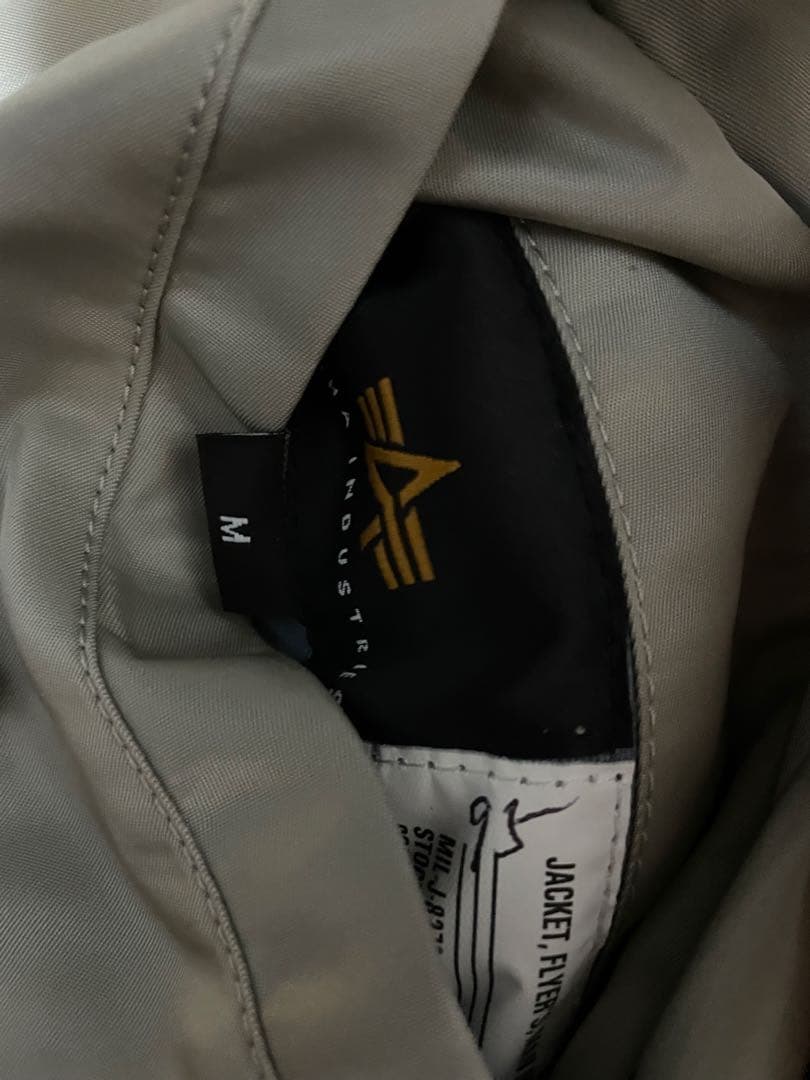 ALPHA MA-1 フライトジャケット シルバー