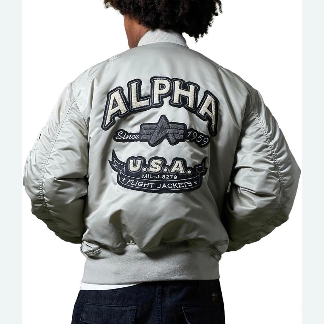 ALPHA MA-1 フライトジャケット シルバー