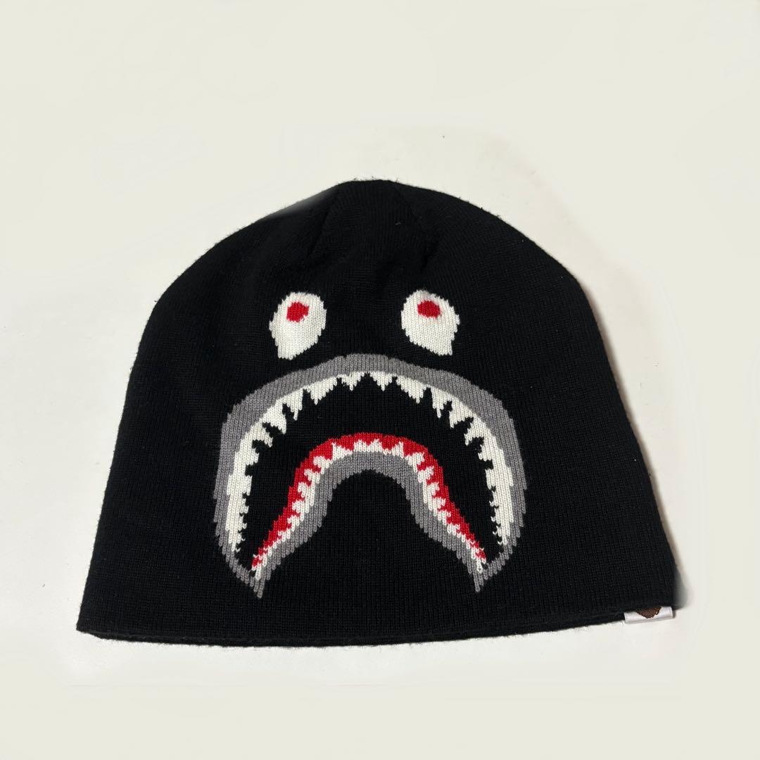 A BATHING APE エイプ シャーク ニット帽 ビーニー
