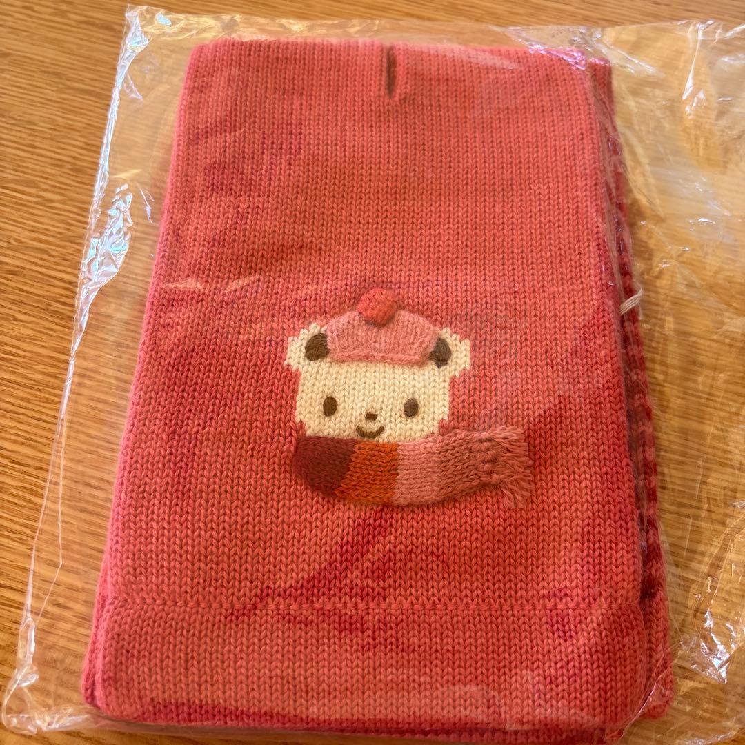 定価以下⭐︎ファミリア　マフラー（クマ♡ウサギ）ピンク