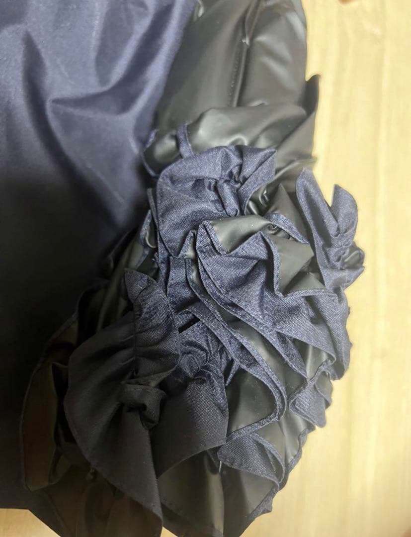 未使用　サンバリア100 2段　フリル　日傘　ネイビー　紺