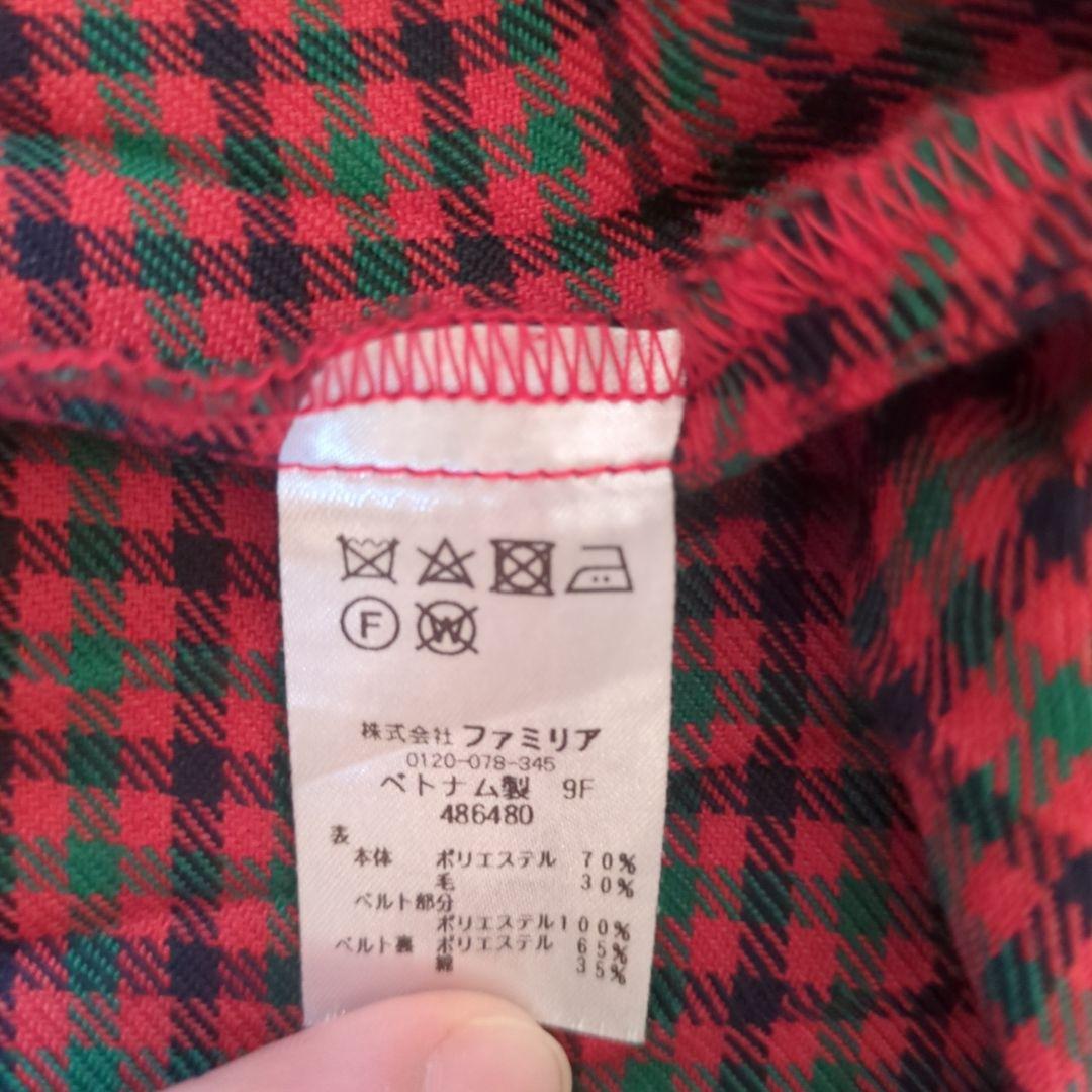 familiar チェック プリーツスカート 160